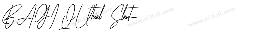 BAGIQUtrial Slant字体转换